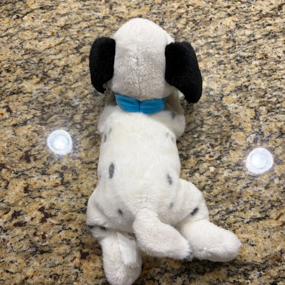 Disney 101 Dalmatians Little Dipper Plush Spotted Dog Blue Collar 16 Inch